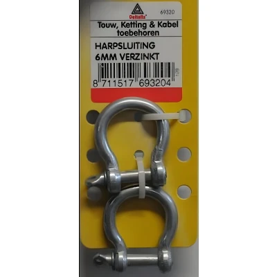 Afbeelding van Harpsluiting 6mm Verzinkt