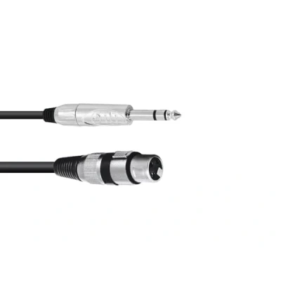 Afbeelding van Omnitronic Adaptercable XLR(F)/Jack stereo 2m bk