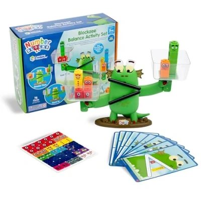 Afbeelding van Learning Resources Numberblocks Blockzee Balans Activity set, speelgoed 3 jaar, rekenspeelgoed, cijferspeelgoed, balansspel, rekenspel voor kinderen, interactief met bewegende mond en ogen