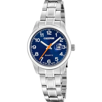 Afbeelding van CALYPSO WATCHES Kwartshorloge Basic Horloge, dameshorloge, stalen band, analoog, dag