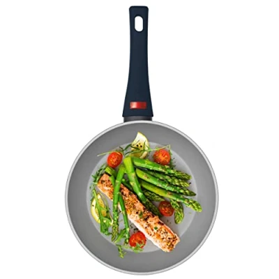 Afbeelding van Progress BW10823EU7 Thermo Handle Collection 20 cm Frying Pan, Non Stick, For All Hob Types, Induction, Gas, Electric, Colour Change Indicates Temperature Pre Heating, Forged Aluminium