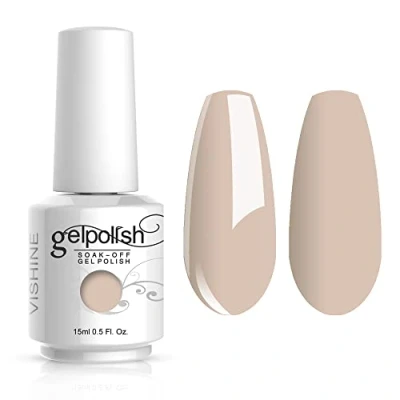 Afbeelding van Vishine GelPolish Soak Off nagellak, semi permanent, UV, LED, manicure, gel, beige (1405)