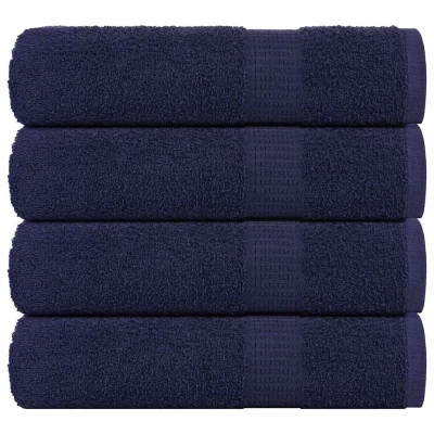 Afbeelding van vidaXL Badhanddoeken 4 st 100x150 cm 360 g/m² 100% katoen marineblauw