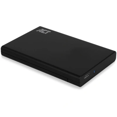 Afbeelding van ACT AC1225 2.5&quot; SATA Harde Schijf Behuizing Schroefloos USB C 3.2 Gen2 10Gbps Zwart