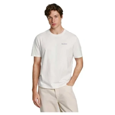 Afbeelding van Pepe Jeans AXEL C Tshirt print, Heren, Maat: Medium, Off white