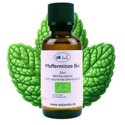 Afbeelding van Sala Pepermuntolie Aroma mentha piperita etherische olie BIO voor consumptie 100% naurzuiver 50 ml