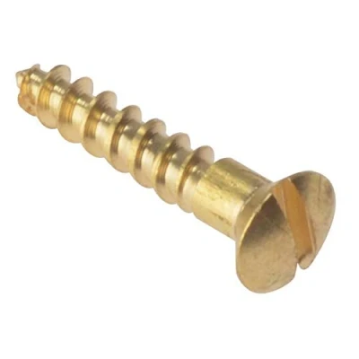 Afbeelding van Bargainscrews 200 stuks schroeven met sleuf, massief messing, 5/8 inch x 6