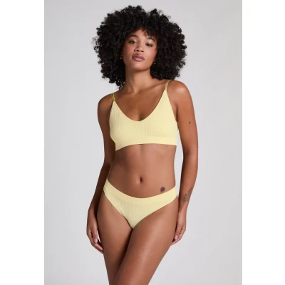 Afbeelding van Hunkemöller Dames Lingerie Hoog uitgesneden string Dianne Geel maat XS
