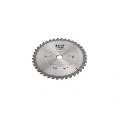 Afbeelding van FERM MSA1028 Zaagblad 255x30/16mm T40 TCT tanden Diameter: 255mm Asgat: 30mm 16mm Universeel voor het zagen van Hout Zeer geschikt MSM1040 MSM1038 Radiaal afkortzaag