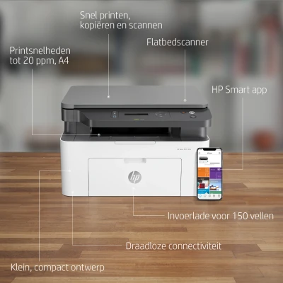 Afbeelding van HP Laser MFP 135w Laserprinter