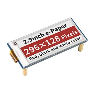 Afbeelding van Waveshare 2.9inch E Paper Ink Display Module (B) for Raspberry Pi Pico 296x128 Pixels Red/Black/White Support Full Refresh