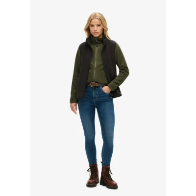 Afbeelding van Superdry Vrouwen Polarfleecejack met Volledige Rits Khaki Grootte: 38