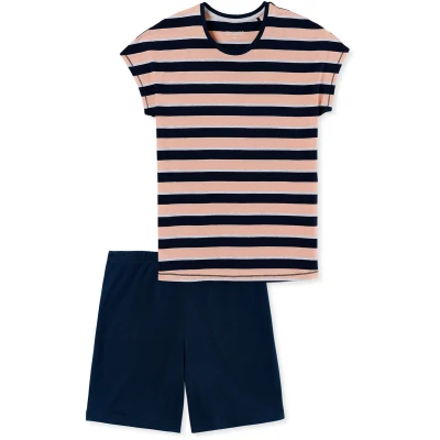 Afbeelding van Schiesser SET Pyjama, Dames, Maat: 42, Blau pfirsich