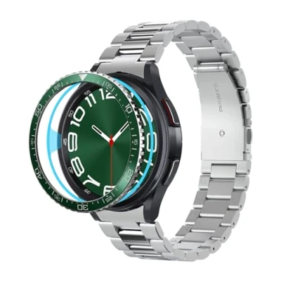 Afbeelding van Spigen Bezel Tune Ontworpen voor Samsung Galaxy Watch 6 Classic 47mm Ring Adhesive Cover (2023) Groen