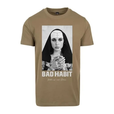 Afbeelding van Mister Tee Bad Habit Heren T shirt L Olijfgroen