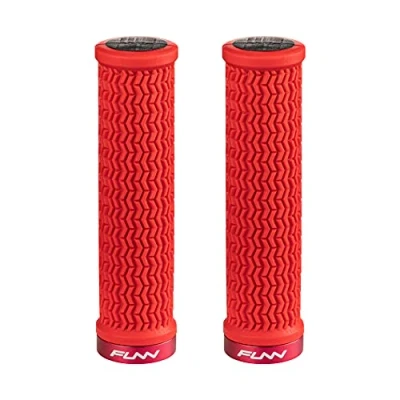 Afbeelding van Funn Holeshot Fiets Handvatten Met Enkele Vergrendeling, 22 mm Binnendiameter, Geharde Eind Fietsstuur Voor MTB (Rood)