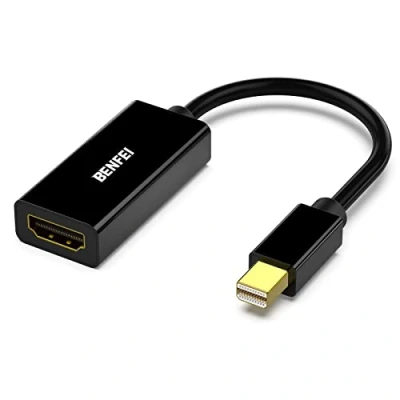Afbeelding van Mini DisplayPort naar HDMI Adapter, BENFEI Thunderbolt Converter Verguld Compatibel voor MacBook Pro, Air, Mac Mini, Microsoft Surface Pro 3/4, etc.