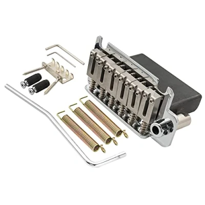 Afbeelding van Musiclily Pro 52,5mm Stalen Zadels ST stijl Tremolo Brug 2 Stud Volledig Blok voor American Strat Gitaar, Chroom
