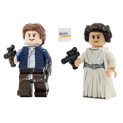 Afbeelding van LEGO Star Wars: Han Solo minifiguur en prinses Leia Combo