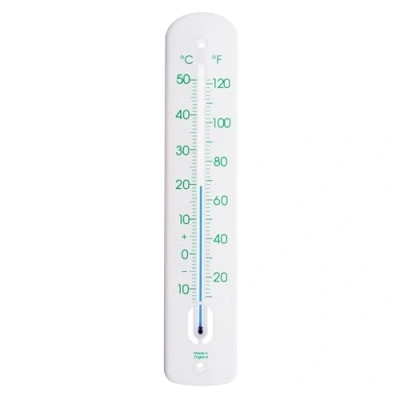 Afbeelding van Grote buitenthermometer 380 mm tuinthermometer voor buiten gebruik in de tuin, kas terras, zonneterras, toewijzing muur klassieke thermometer binnen temperatuurmeter (turkoois)