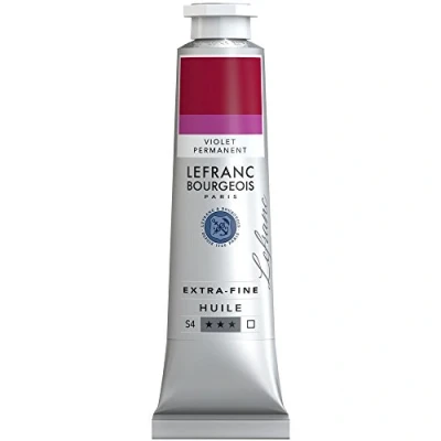 Afbeelding van Lefranc Bourgeois 405068 Extra fijne olieverf met hoogwaardige kunstenaarspigmenten, lichtecht, verouderingsbestendig 40ml Tube, Permanent Violet