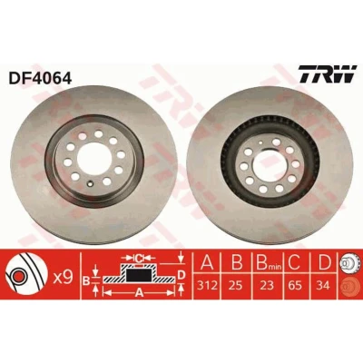 Afbeelding van Trw Remschijf DF4064
