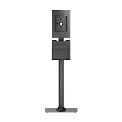 Afbeelding van PureMounts® Tabletstandaard met afsluitbare stalen hoes voor iPad 5/6/7/8/9/iPad Air 9.7&quot;/10.5&quot;/10.9&quot;/ 9.7&quot;/10.5&quot;/11&quot; en Samsung Tab A 10.1 (2019)/Tab A7/S6 Lite 10.4&quot; zwart