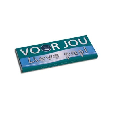 Afbeelding van Voor Jou! Wensreep Melkchocolade Lieve Pap, 70 gram