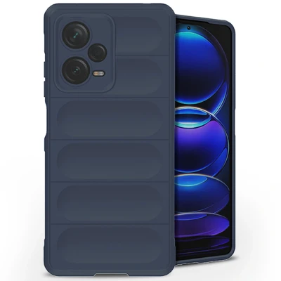 Afbeelding van Xiaomi Redmi Note 12 Pro Plus Hoesje Siliconen en TPU (zacht) iMoshion Softcase/Backcover Donkerblauw Telefoonhoesje