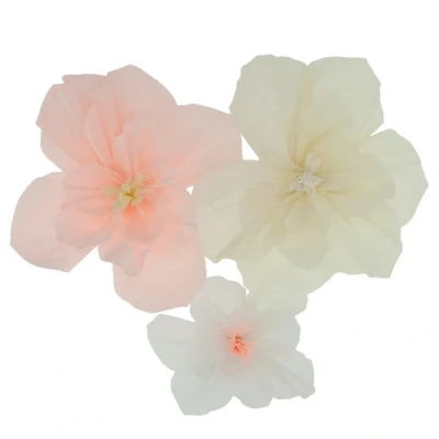 Afbeelding van Tafeldecoratie Flower Set Playful Powder 3 stuks
