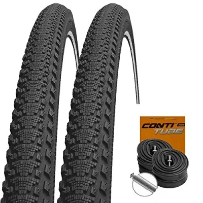 Afbeelding van Set: 2 x Continental Double Fighter III Reflex 27,5 2,00/50 584 + Conti slangen autoventiel