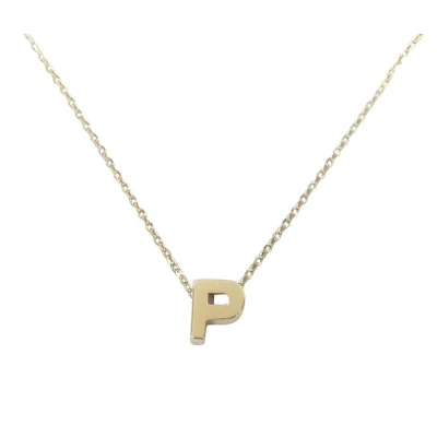 Afbeelding van Gouden ketting met P hanger