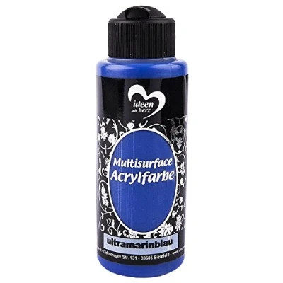 Afbeelding van Acrylverf &quot;Multisurface&quot; Multifunctionele verf voor het schilderen van hout, glas, polyester, keramiek, porselein, terracotta, piepschuim, stof, leer universele op waterbasis 120 ml (ultramarineblauw)