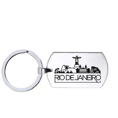 Afbeelding van Sleutelhanger RVS Skyline Rio De Janero
