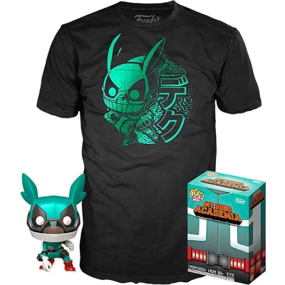 Afbeelding van Funko Pop! &amp; Tshirt Box: My Hero Academia Deku with Helmet (Size L)