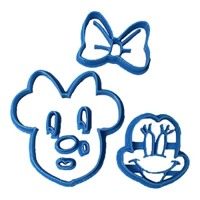 Afbeelding van Cuticuter Minnie gezicht fondant snijder, blauw, 8 x 7 1,5 cm