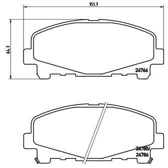 Afbeelding van Brembo Remblokset P 28 043