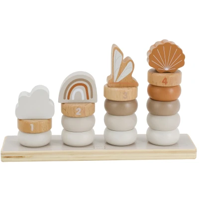 Afbeelding van Label Nougat Houten Stapelringen LLWT 27570