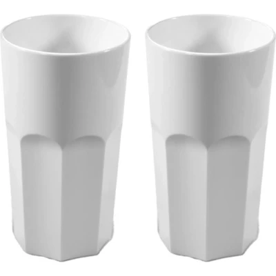 Afbeelding van Multifunctionele Kunststof Glazen 33cl Wit 2 Stuks