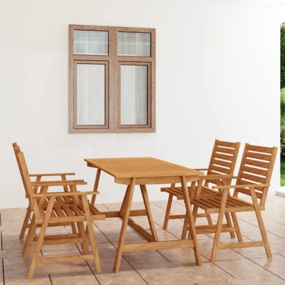 Afbeelding van 5 delige Tuinset massief acaciahout