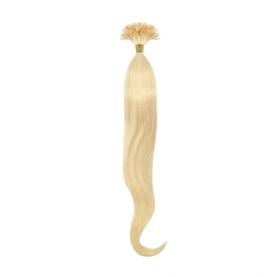 Afbeelding van Beauty7 Doe het zelf haarextensies, 50 stuks, echt haar, Remy haarverlenging van U tips, cm, 0,5 g, bonding strengen platinablond, #60