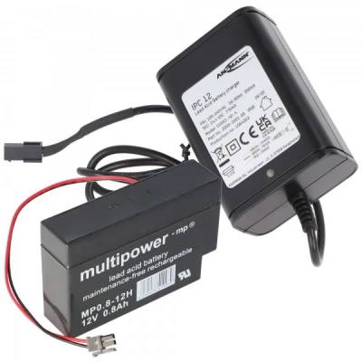 Afbeelding van Lader inclusief 1 batterij geschikt voor de Multipower loodaccu MP0.8 12H thuis en