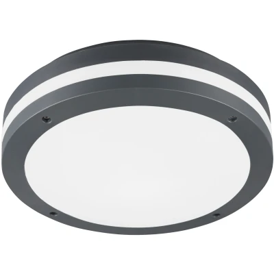 Afbeelding van Trio Leuchten LED outdoor plafondlamp Piave 676960142, kunststof antraciet, incl. 12 watts LED, bewegingsmelder