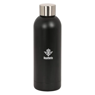 Afbeelding van Safta Real Betis Balompie thermosfles, waterfles, roestvrij staal, dubbele isolatie, 6 uur warme drank en 12 koude drank, 500 ml, Zwart, Standaard, casual