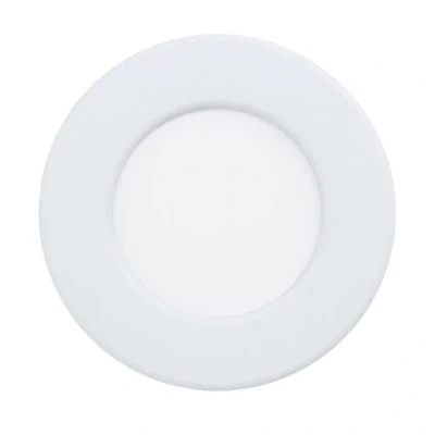 Afbeelding van EGLO LED inbouwspot Fueva 6, ronde inbouw lamp, plafond badkamer verlichting, spotje van wit kunststoff, vlakke spot, warm koud wit, IP44, ∅ 8,6 cm
