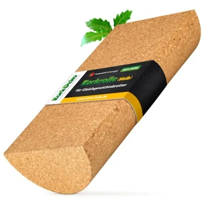 Afbeelding van halve balansboard rol van kurk, kurkrol, voor evenwichtsplanken, 30 x 15 7,5 cm, Made in Portugal