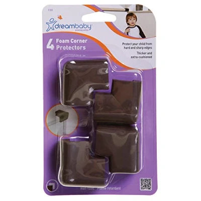 Afbeelding van Dreambaby Foam Hoekbeschermers (bruin, Pack van 4), 4