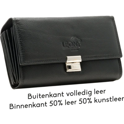 Afbeelding van Horeca portemonnee Kelnerbeurs Zwart Leer