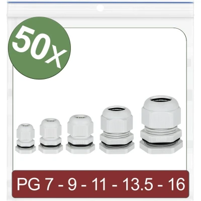 Afbeelding van Quadrios 24CA401 Wartel PG7, PG9, PG11, PG13.5, PG16 Polyamide Grijs 50 stuk(s)