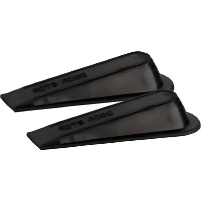 Afbeelding van 2x Rubberen deurwig / deurstopper zwart Deurstoppers